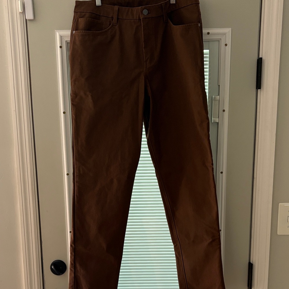 Lululemon ABC Classic Utilitech Pants 33x34 Brown Soil